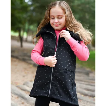 Dámská vesta reflexní srdíčkatá softshellová vesta s hebkým chloupkem