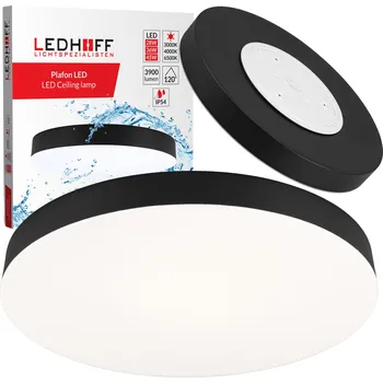 Kulatý Stropní Svítidlo Ledhoff 50 x 5,5 cm černá