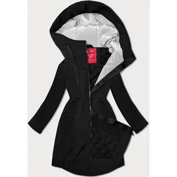 Dámská cargo bunda Lehce zateplená černá dámská bunda s kapucí, odstíny černé XL (42) i392_24879-53