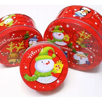 Dóza na potraviny Kovová dóza na cukroví, vánoční, 3 ks