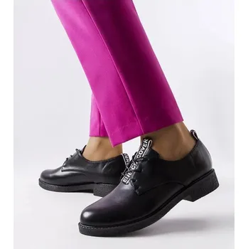 Dámské polobotky Tenisky Solea černé – ekologická kůže- 3 cm podrážka, 38 i240_207861_2:38