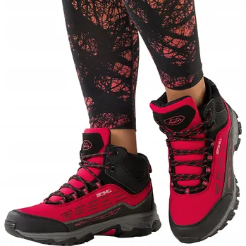 Dámské tenisky TREKOVÉ BOTY Červené Dámské Šněrovací SPORTOVNÍ Softshell vel. 39