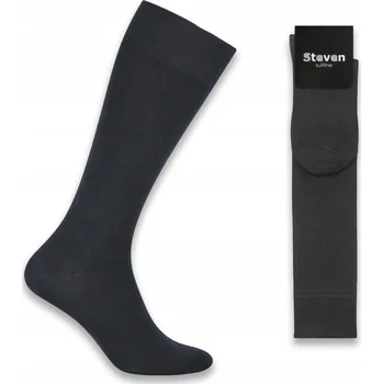 Pánské ponožky STEVEN pánské podkolenky 027 černé # 44-46