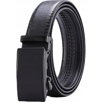 Opasek PÁNSKÝ KOŽENÝ OPASEK OPASEK KE KALHOTÁM KALHOTY ČERNÝ, OBDÉLNÍK 120 CM