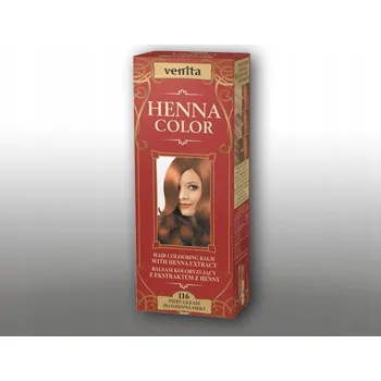 Barva na vlasy Venita Henna Color 116 Ohnivá Jiskra tónovací balzám s extraktem z henny 75 Ml