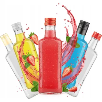 Sklenice 5X Láhev DIVA 200 ML LAHVE NA LIKÉRY VÍNO DŽUS