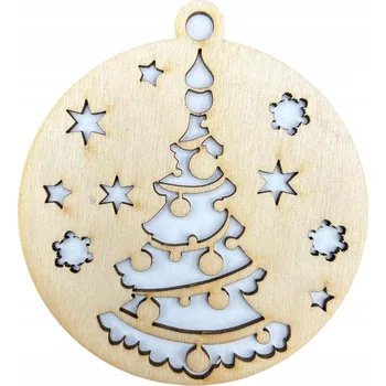 Vánoční dekorace DŘEVĚNÁ VÁNOČNÍ KOULE NA VÁNOČNÍ STROMEK OZDOBY VÁNOČNÍ SVÁTKY