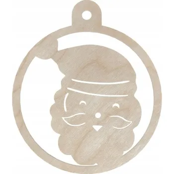 Vánoční dekorace DŘEVĚNÁ VÁNOČNÍ KOULE Mikuláš NA VÁNOČNÍ STROMEK VÁNOČNÍ OZDOBY DEKORACE