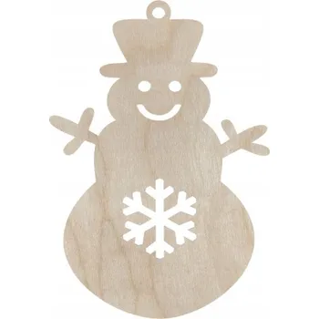 Vánoční dekorace DŘEVĚNÁ VÁNOČNÍ KOULE SNĚHULÁK SNĚHOVÁ VLOČKA NA VÁNOČNÍ STROMEK VÁNOČNÍ OZDOBY