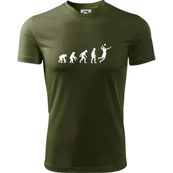 Pánské oblečení Evoluce volejbal smeč - Pánské triko Fantasy sportovní (dresovina) - 2XL ( Military )