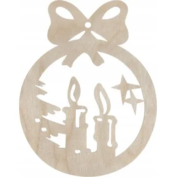 Vánoční dekorace DŘEVĚNÁ VÁNOČNÍ KOULE MAŠLIČKA SVÍČKY NA VÁNOČNÍ STROMEK VÁNOČNÍ OZDOBY