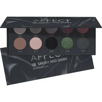 Oční stíny AFFECT Smoky & Shiny Pressed Eyeshadow Palette paletka lisovaných očních stínů 10x2.5g