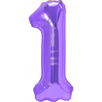 Balónek Fóliový balónek Číslice 1 fialová 100 cm (40")
