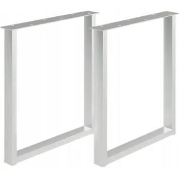 Jídelní stůl Kovové nohy ke stolu stolku psacímu stolu loft moderní 2 ks BÍLÉ 30x43cm