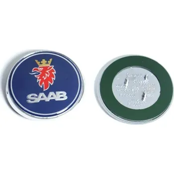 Přední znak SAAB Emblém 68mm Kulatá samolepka různé barvy Logo na kapotu Auto doplněk pro vozy SAAB 9-3 9-5 93 95 modrá