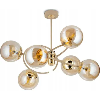 Stropní svítidlo (plafon) HowHomely 68 x 68 cm béžové, zlaté