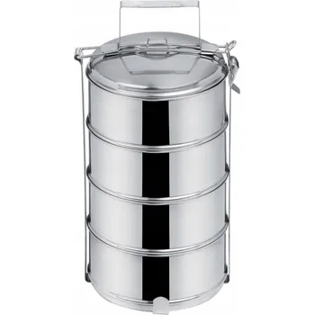 Jídlonosič Jídelní nerezový box na oběd, 4 patra, 4x1 l