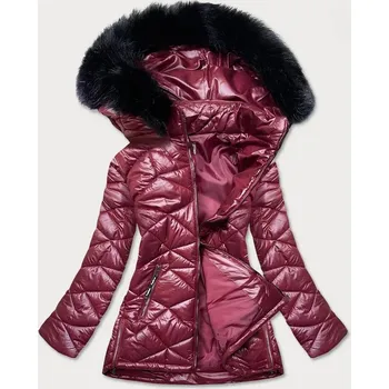 Dámská cargo bunda Plus size dámská bunda vínově bordó pro přechodné období, odstíny červené 46 i392_18318-R