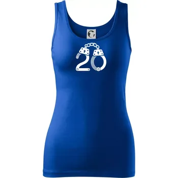 Dámské tričko Narozeninové tričko pro policajta - pouta 20 - Dámské tílko - M ( Královská modrá )