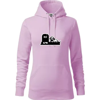 Dámská mikina RIP - Náhrobek - Jitrnice - Ovečka - Mikina dámská Cape s kapucí - XS ( Orchid )