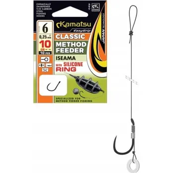 Rybářský háček Háčky KAMATSU Method Feeder ISEAMA - GUMKA č. 10