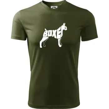 Pánské oblečení Boxer nápis v těle - Pánské triko Fantasy sportovní (dresovina) - S ( Military )