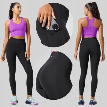 Dámské legíny Dámské legíny na cvičení CASALL Motion Pocket Tights černé, velikost 38