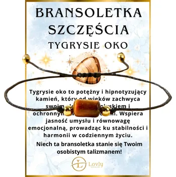 Náramek Náramek štěstí Ochranný tygří oko PŘÍRODNÍ KÁMEN Energie SÍLA
