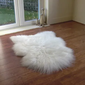 Koberec Ovčí kůže přírodní 100 cm bílá