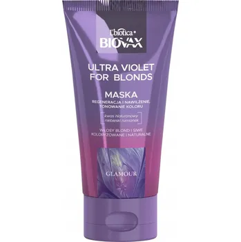 Vlasová regenerace Tónovací maska na vlasy Biovax Ultra Violet pro blond vlasy 150 ml