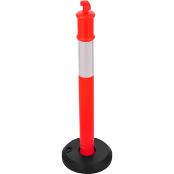 VEVOR Výstražné sloupky červené 2ks 114 cm s plnitelnou základnou