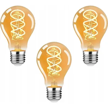 Žárovka 3 ks LED žárovka E27 Filament 4W Edison Dekorativní ozdobná 4W