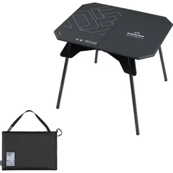 Skládací přenosný stolek 46,5 x 37,5 cm Hliníková konstrukce ABS deska Výška 41 cm nebo 10 cm Kempingový stůl Úložný vak