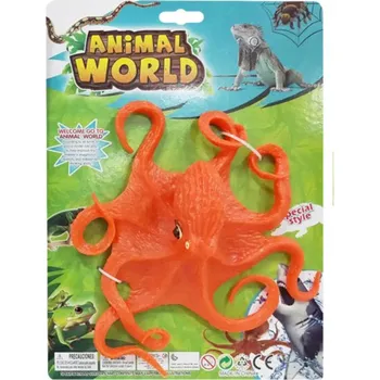 Hračka pro nejmenší GUMOVÁ CHOBOTNICE ZVÍŘATOVÝ SVĚT ZÁBAVNÁ HRAČKA PRO DĚTI DÁREK