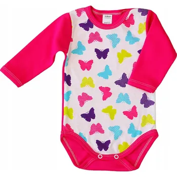 Kojenecký body Body MOTÝLCI Dlouhý rukáv 100% Bavlna vel. 74 KLEKLE