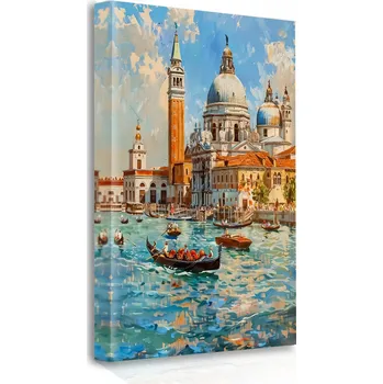 Obraz OBRAZ NA PLÁTNĚ MALOVIČNÁ LOĎ A MOŘE 50x70 DO OBÝVÁKU, LOŽNICE