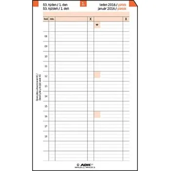 Diář ADK Denní plán termínovaný A6 oboustranný 2026 (183 listů)