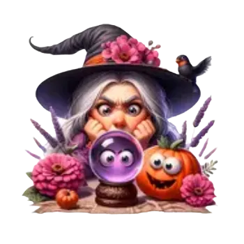 Nášivka Nažehlovací obrázek - malá čarodějka VII (9,0 x 8,7 cm)