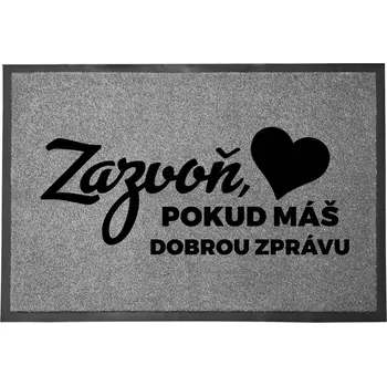 Vstupní rohožka šedá | Dárek Vtipná dekorativní Dobré zprávy