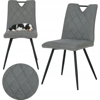 Jídelní židle Židle HowHomely látka šedá 1 ks