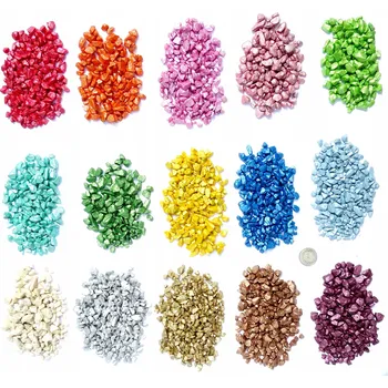 Zahradní dekorace DEKORATIVNÍ KAMENY LESKLÉ PERLEŤOVÉ KAMÍNKY K NALEPENÍ LEPIDLEM, BARVA