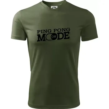 Pánské tričko Ping pong mode - Pánské triko Fantasy sportovní (dresovina) - 2XL ( Khaki )