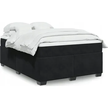 Ložnice Čalouněná dvoulůžková postel VidaXL 140x190 cm černá