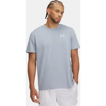 Under Armour Pánské tričko UA M LOGO EMB HEAVYWEIGHT SS Modré