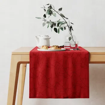 Obraz Běžec na stůl v odstínech červené 140 x 40 cm