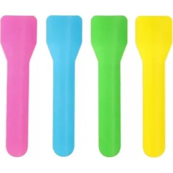 Jednorázové nádobí Lžičky lopatky na zmrzlinu na dezerty barevné papírové špachtle 9,5 cm 100 ks