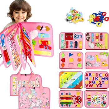 Dřevěná hračka Senzorická Manipulační Tabule pro děti, měkká, vzdělávací, Montessori