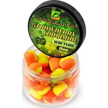 Boilies Nástraha Kuličky Wafters Dumbells Solbaits Strawberry Cinnamon Duo 14-18 mm