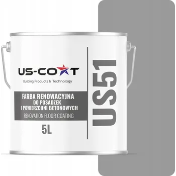 barva na zeď Barva barva US-Coat šedá RAL7004 mat 5 l pro betonu
