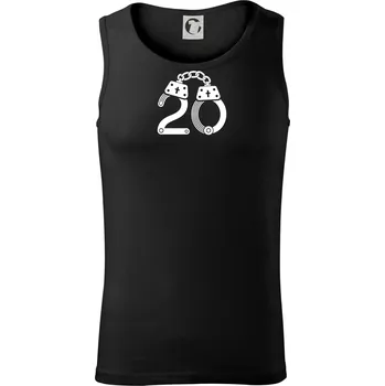 Narozeninové tričko pro policajta - pouta 20 - Tílko pánské Core - XL ( Černá )